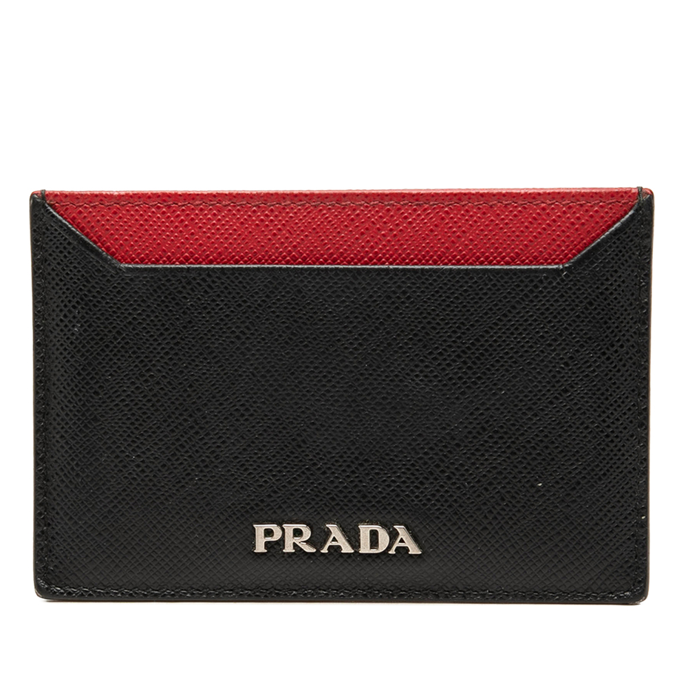 Pre-Loved Prada Bicolor Saffiano Card Holder